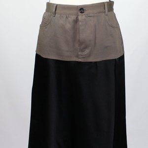 ZARA SRPLS Women's Skirt NWT Mixed Media Brown Black